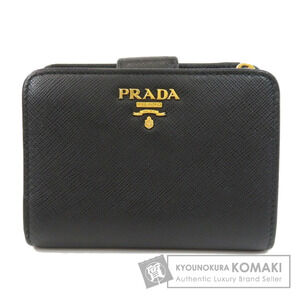 Prada motif bi fold Wallet leather